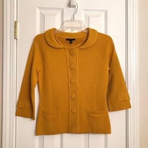 Semantik scoop neck color button up sweater XS
